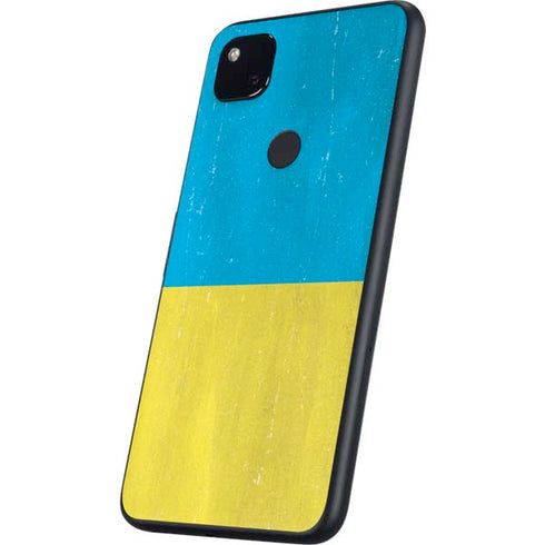 Ukraine Flag Distressed Google Pixel 4a Skin